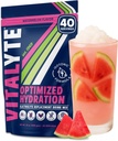 Vitalyte Electrolyte Powder Drink Mix, Isotonic Electrolyte Hydration Mix, Gluten Free Post Workout Powder, Confezione da 1, 35 oz., Aroma di anguria