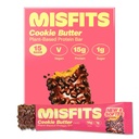 Misfits Vegan Protein Bars, Cookie Butter - Ricetta aggiornata | Plant Based, Low Sugar & Carb, Spuntini ad alta fibra | Confezione di 15