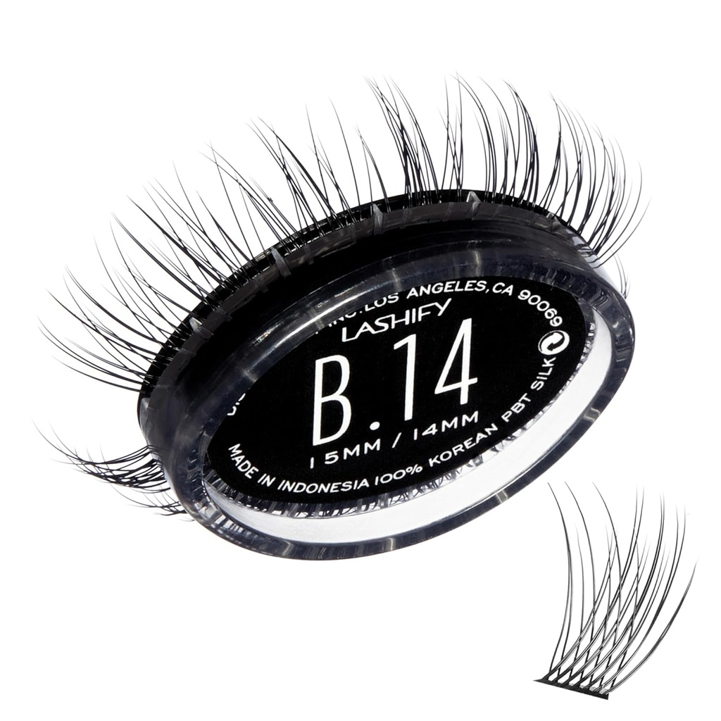 Lashify Bold 14mm Gossamer DIY Estensioni di ciglia ricarica, nero, facile False Ciglia per un look naturale