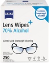 ZEISS Pre-Moistened Lens Pulitrici con 70% Alcol, 250 Conte