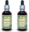 Rhodiola (Rhodiola Rosea) Glycerite, Estratto di liquido privo di alcol (Nome: HerbalTerra, Proudly Made in USA) 2x2 fl.oz (2x60 ml)