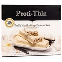 Proti-Thin Fluffy Vanilla Crisp Protein Bar, 15g Protein, Bassa Calorie, Carb Molto Basso (VLC), Basso Grasso, High Fiber Snack Bar, KETO Diet Friendly, Proteine Ideale Compatibili, Senza Gluten Ingredienti, 7 /Box