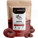 Longevity Botanicals Organic Reishi Mushroom Extract Powder 100g | Concentrato 10:1 Ratio | 100% Fruiting Bodies | Lingzhi (Ganoderma lucidum) Integratore naturale per Immune, Stress & Sleep Support