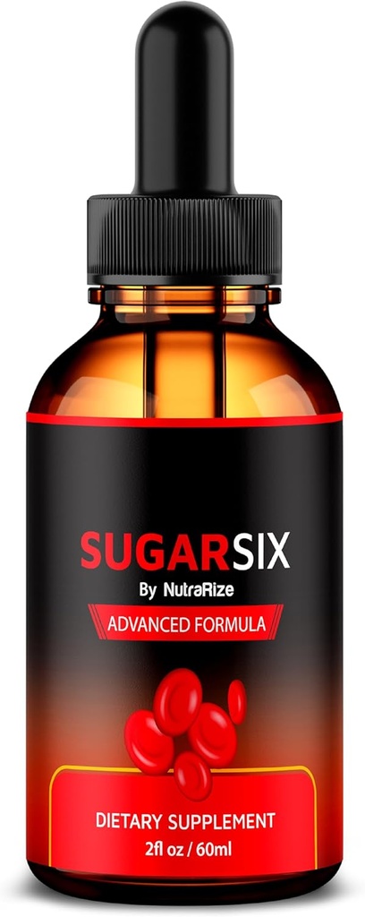 NutraRize SugarSix Drops, Official Sugar Six Liquid Formula, Tutto il supporto naturale per livelli stabili e sani, Dropper Premium per mantenere una buona Circolazione, Sugar Six Review (30 Servings)