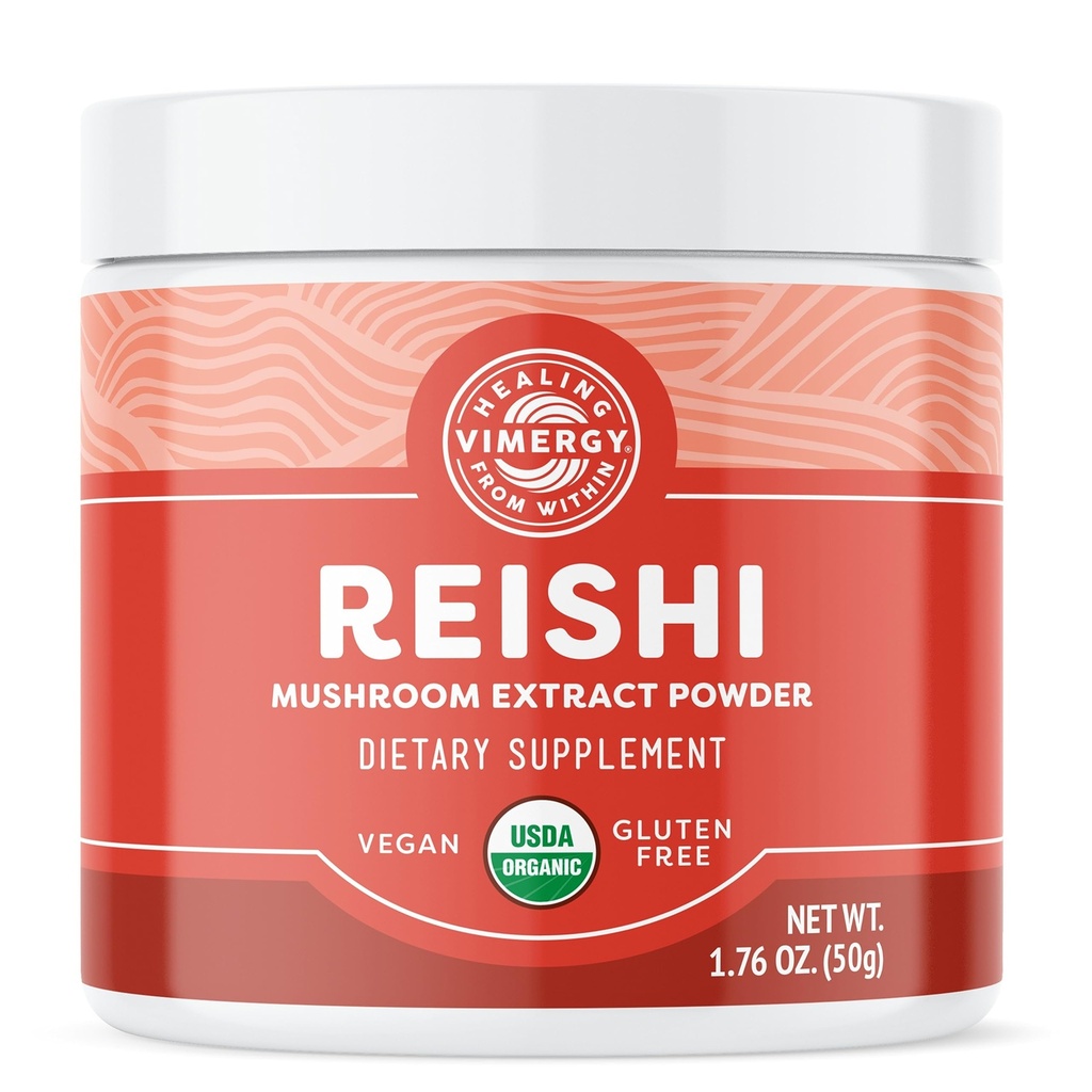 Vimergy Reishi Powder – Superfood Cellular Support* – Benefici Immune Health* – USDA Certified Organic, Vegan, Paleo-Friendly, Gluten-Free – 33 Serve