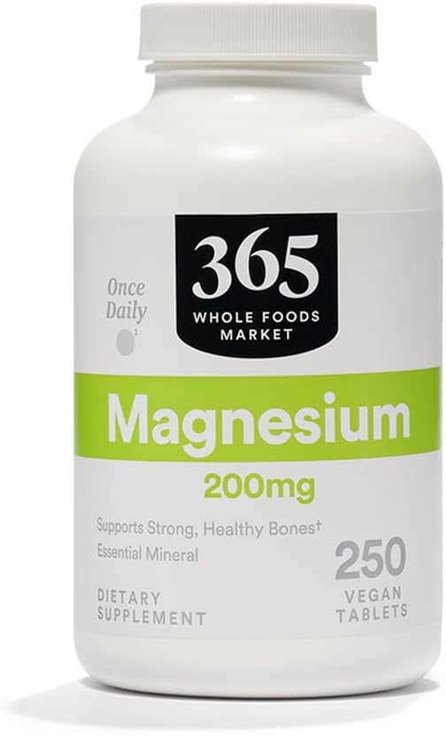 365 da Whole Foods Market, Magnesio 200mg, Vegan, 250 compresse