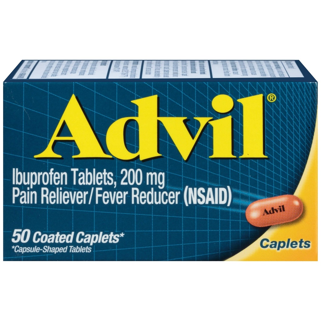 Advil Caplets 50 Ct (2 Confezione)