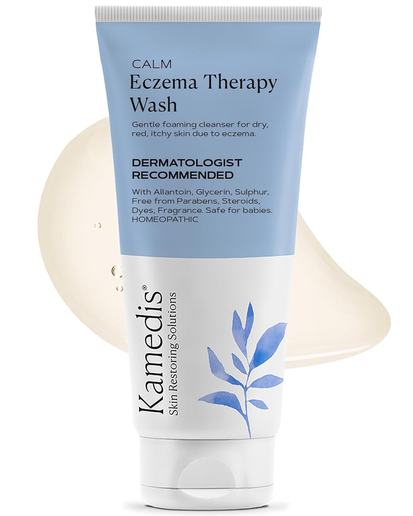 KAMEDIS Eczema Terapia Body Wash per pelle secca, prurito e sensibile. Itchy Relief Botanicals Bagno Gel. SLS, Parabens & Fragnance Free. Lavaggio corpo idratante per bambini e adulti