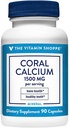 La vitamina Shoppe Coral Calcium 1.500MG - Eco Safe Source of Calcium, Magnesium & Trace Minerals to Support Healthy Bones and Teeth (90 capsule)