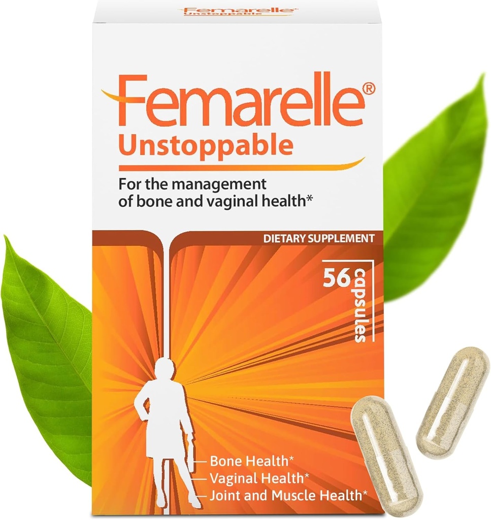 Femarelle® inarrestabile – Integratore alimentare per le donne – Supporting Bone, Muscoli e Giunti & Vaginal Health – 56 capsule – Non-Hormonal – Studi clinici