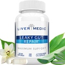 Leaky Gut Repair Natural Gut Health Supplement Glutamine Organic Slippery Elm NAG Marshmallow Root Aloe Vera MSM Quercetin Bromelain promuove la malattia digestiva, Gut Wellness 1000mg 60 Caps