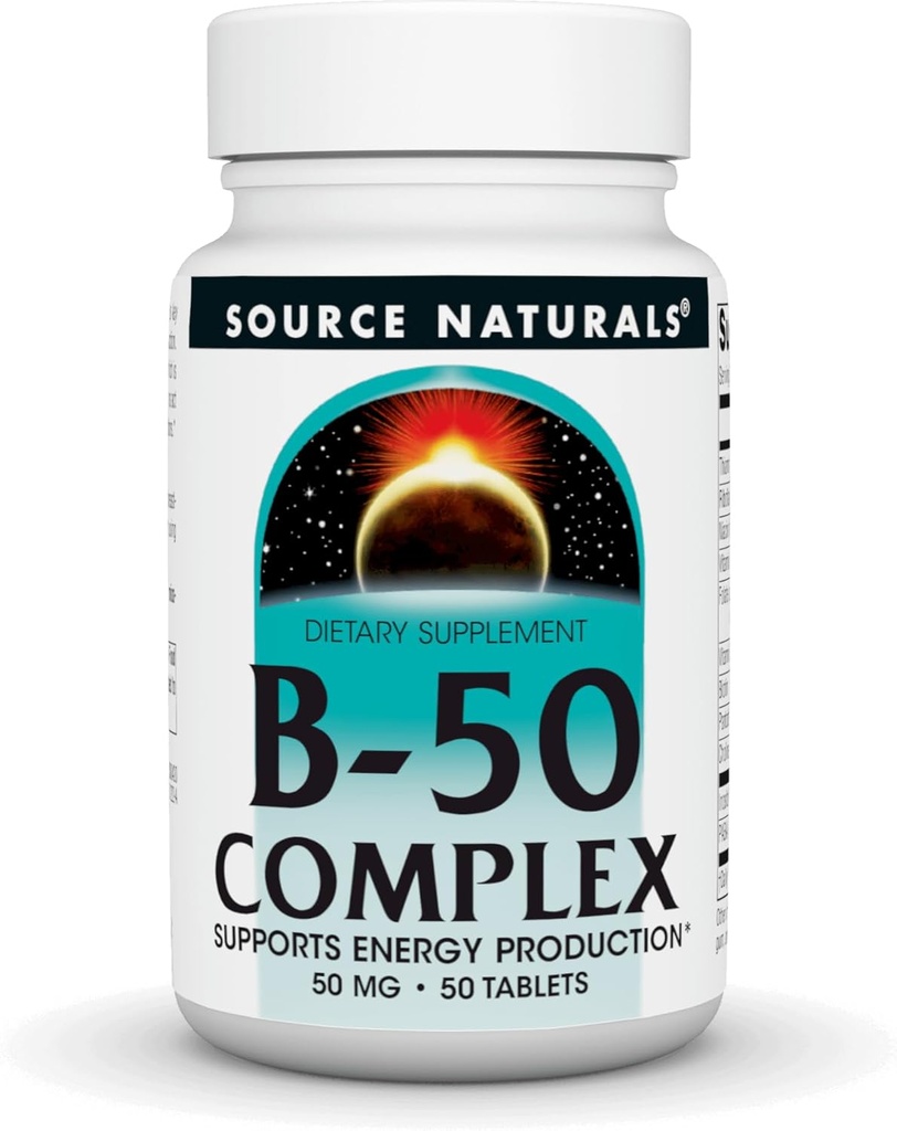 Fonte Naturals B-50 Complex, Supporta la produzione di energia* - 50 compresse