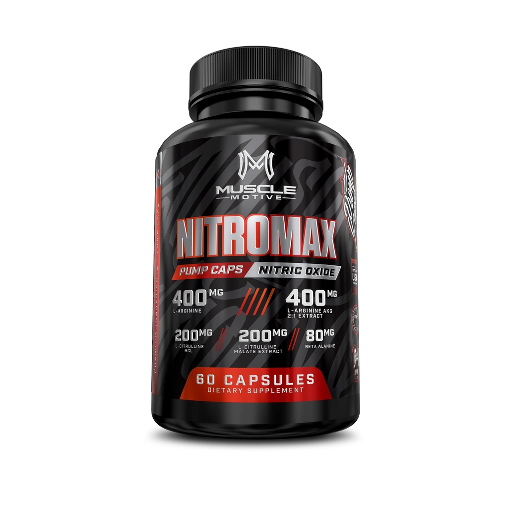 Nitric Oxide Booster 3000mg con L-Arginina, L-Citrulline - Supplemento pre-allenamento per la crescita muscolare, Stamina, Energia, Pompe, Vasularità - Non-GMO - 60 capsule