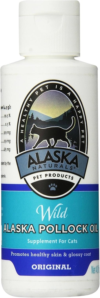 Alaska Naturals Prodotti per animali Pollock olio per cani, bottiglia di 4 once
