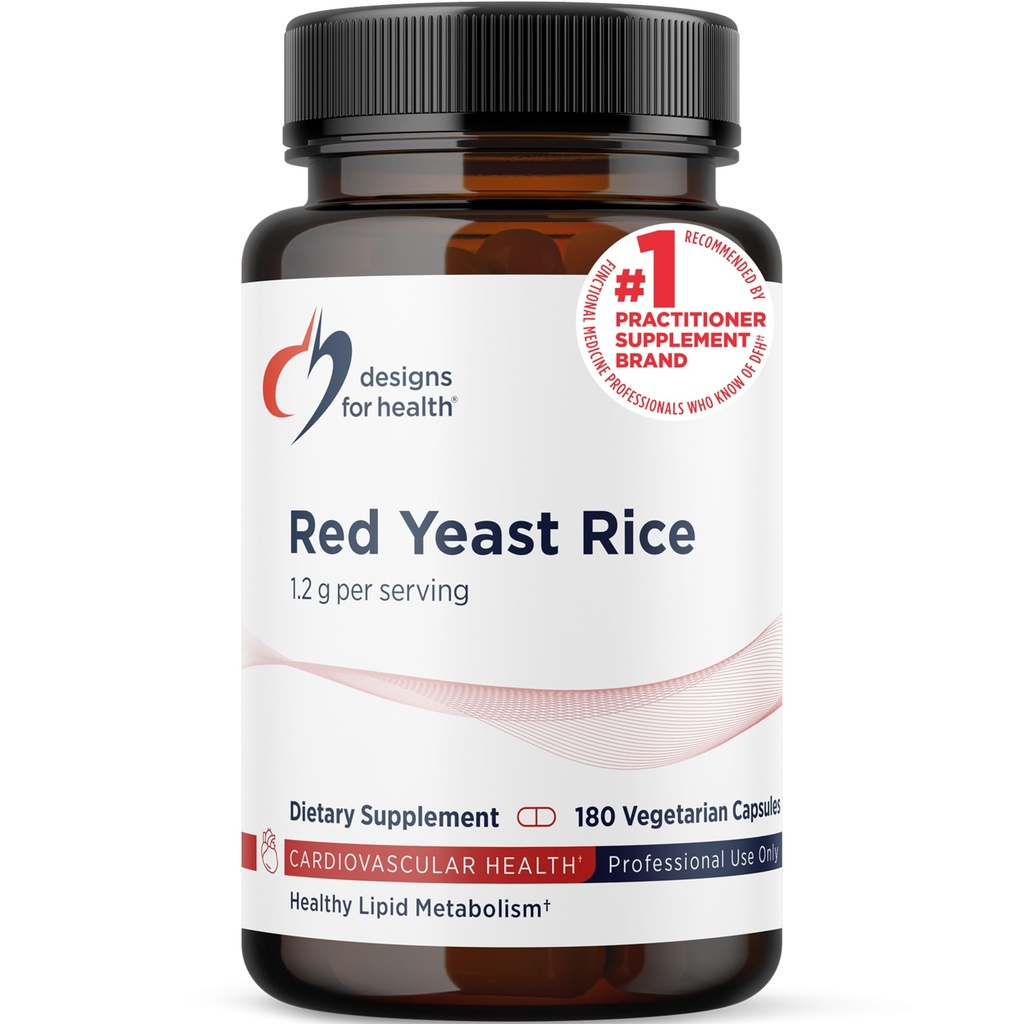 Progetti per salute RYR Synergy - Red Yeast Rice Supplement - 1200mg Red Yeast Rice + CoQ10 per sostenere la salute cardiovascolare + Manutenzione dei livelli di lipidi in Gamma normale (120 capsule)