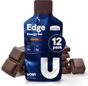 UCAN Edge Energy Gel Shots, Cioccolato (12, 2 Ounce Packets) per Running, Allenamento, Allenamento, Fitness, Ciclismo, Crossfit | Sugar-Free, Vegan, & Keto Friendly Energy