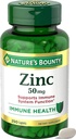 Natura Bounty Zinc 50mg, Supporto Immune & Supplemento Antiossidante, promuove la salute della pelle, 1 Caplet al giorno, senza glutine, 250 Caplets vegetariani
