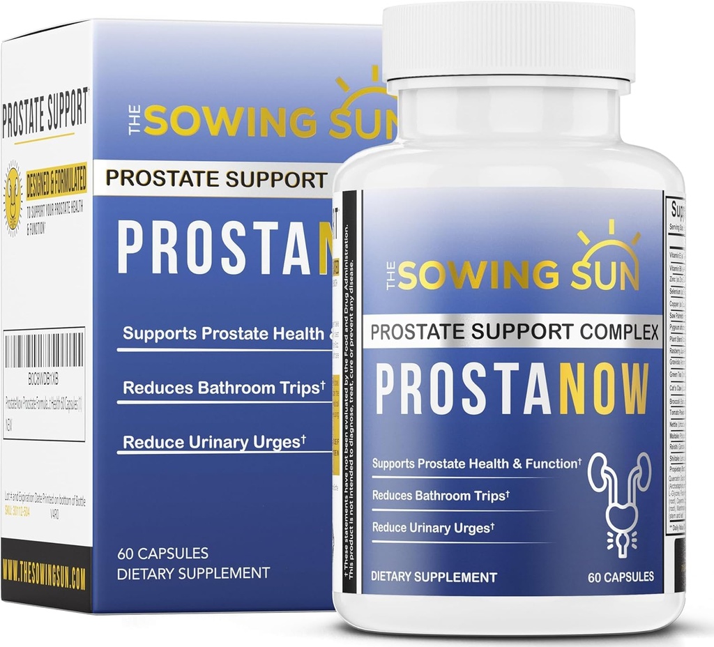 ProstaNow Formula di prostata, Sega Palmetto per gli uomini, Ridurre l'urinazione frequente, Supporta la vescica e la salute urinaria, Ridurre la sveglia di notte a urinare, salute del tratto urinario - 60 capsule (1)