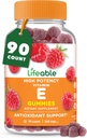 Vitamina vitale E Gummies | 268mg | Gran Tasting Vitamina E Supplementi | Skin, Eye Health and Immune Function Support | VIT E per Adulti, Uomini, Donne | 90 Gummies