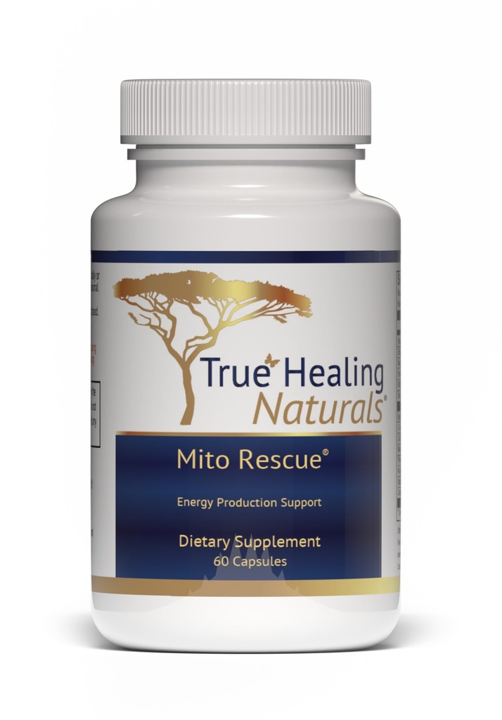 True Healing Naturals - Mito Rescue, integratori di supporto mitocondriale, 60 capsule vegetariane