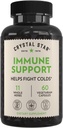 Crystal Star Immune Support Supplement (60 capsule) - Herbal Immune Booster per una Proattiva Multi-System Defense - Echinacea, Goldenseal, Yarrow & Elecampane - Non-GMO