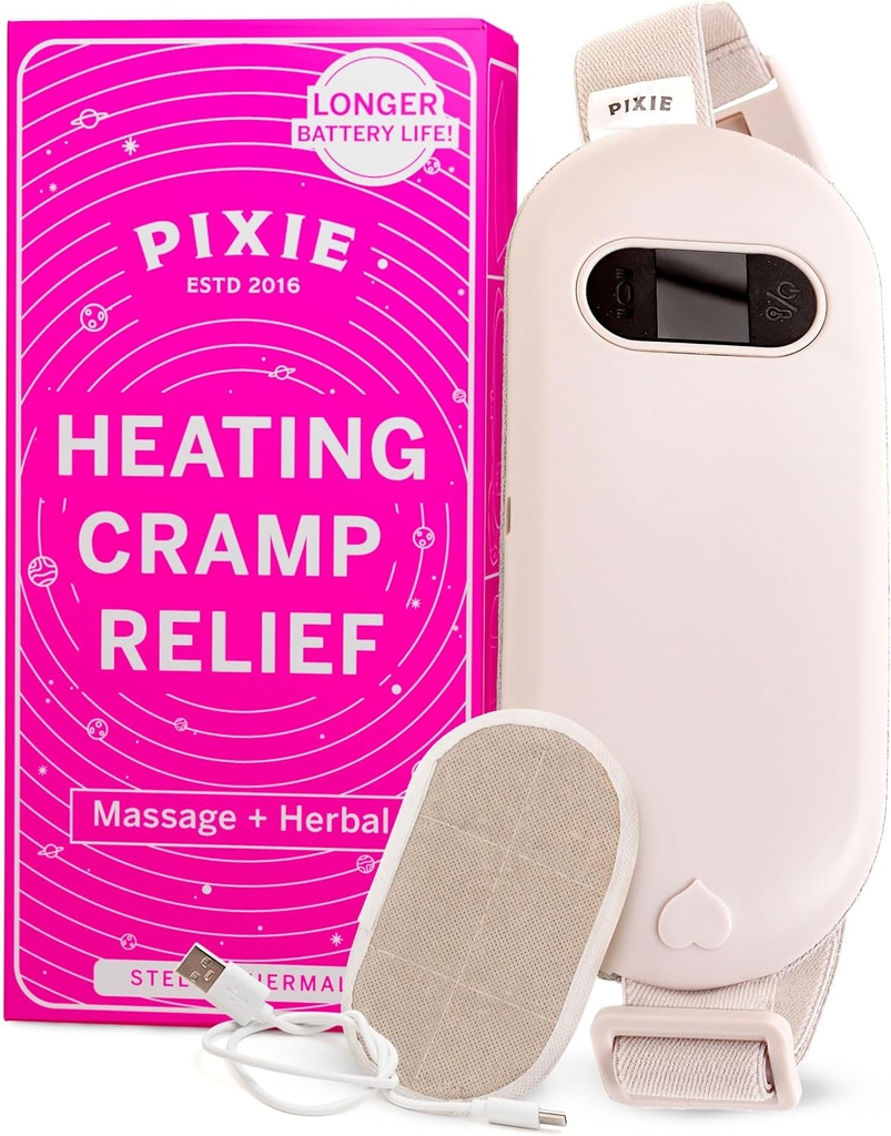 Pixie Ricaricabile Ricaricabile Riscaldamento per Crampe – Cintura Herbal Heat Terapia per Schiena Dolore – Rilievo Naturale con Riscaldamento Riutilizzabile Packs – Regalo Ritenibile per Donne e Ragazze