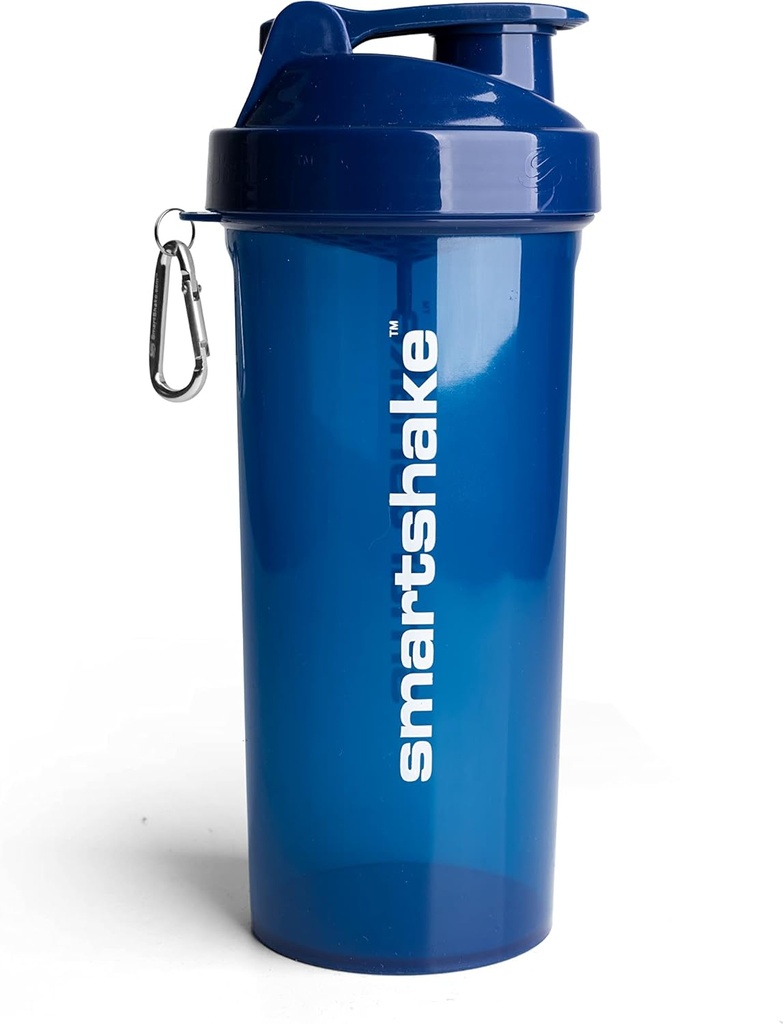 Smartshake Lite Protein Shaker Bottiglia 1000ml | Bottiglia di bevanda di Shaker Gym a prova di leak per le proteine Shaker | Bottiglia di acqua di polipropilene trasparente, BPA Free Protein Shaker Cup per gli uomini e le donne, Navy Blue