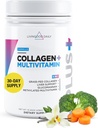 Peptidi di collagene giornalieri di Livingood per le donne e gli uomini, Vanilla, Grass Fed Protein, Peptidi di collagene idrolizzati con Vitamina C & Multi Vitamine per capelli, Pelle, Nail & Gut Health, Gluten Free, 30 Servings