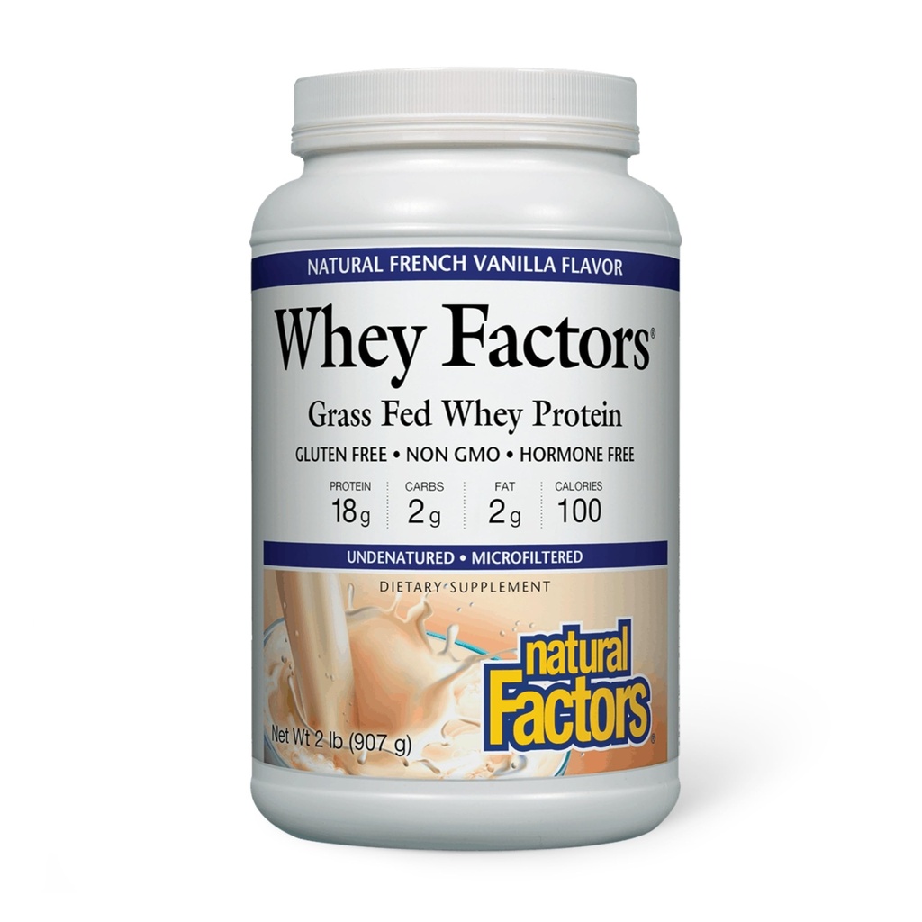 Fattori naturali Whey Factors, Vanilla francese, 2-Pound (Pack of 6)