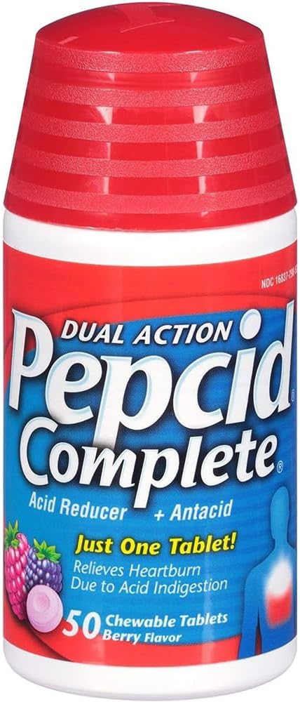 Pepcid Complete Berry Flavor - 100 compresse masticabili (bottiglie x2 50ct)