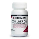 Kirkman - Olio di fegato di Cod con vitamina A & D - 300 Softgels - Acidi grassi essenziali - Supporta la salute Fondamentale - Ipoallergenico