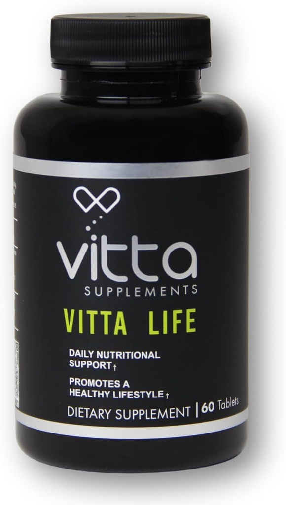Vitta Life Tabs | Multivitamina con Vitamina A, Vitamina C, Vitamina D, Thiamin B1, Riboflavin B2, Nia, Vitamina B6, Vitamina B12, Acido Pantotenico, Calcio, Phosphorus | 60 Tabs