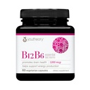 Teteoria B12B6 - Vitamina Vegana B6 & Vitamina B12 - Offre salute del cervello, energia e supporto immunità* - Latticini, Soia & Gluten Free - 60 capsule vegetariane