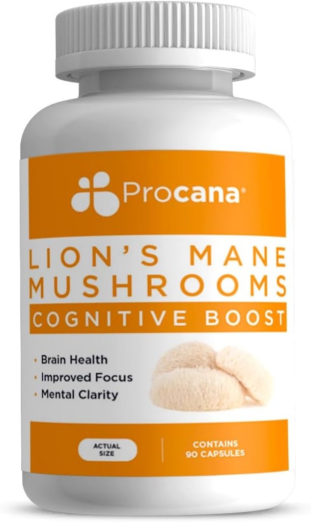 Leoni Mane Mushroom Capsule (Extra Strength 1.500mg/serving) per la salute del cervello, Clarity mentale, Memoria e Focus.