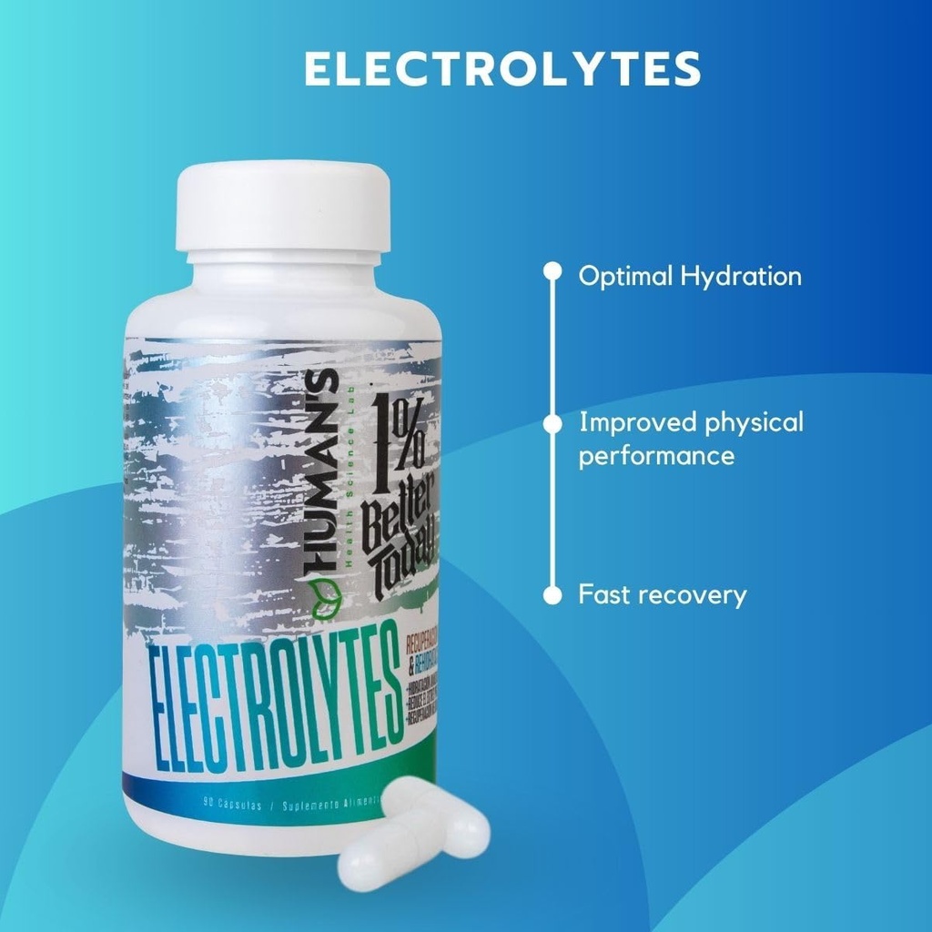 HUMAN LAB Health Electrolyte Complex Capsule, Advanced Hydration, Physical Performance and Recovery Support, 90 Capsule