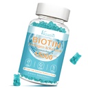 Biotina e Collagene Gummies con B12, Pelle per capelli e Vitamine per la Crescita dei capelli, Pelle di Glowing & Strong Nails - Aroma di mirtillo, Senza zucchero, 60 Ct