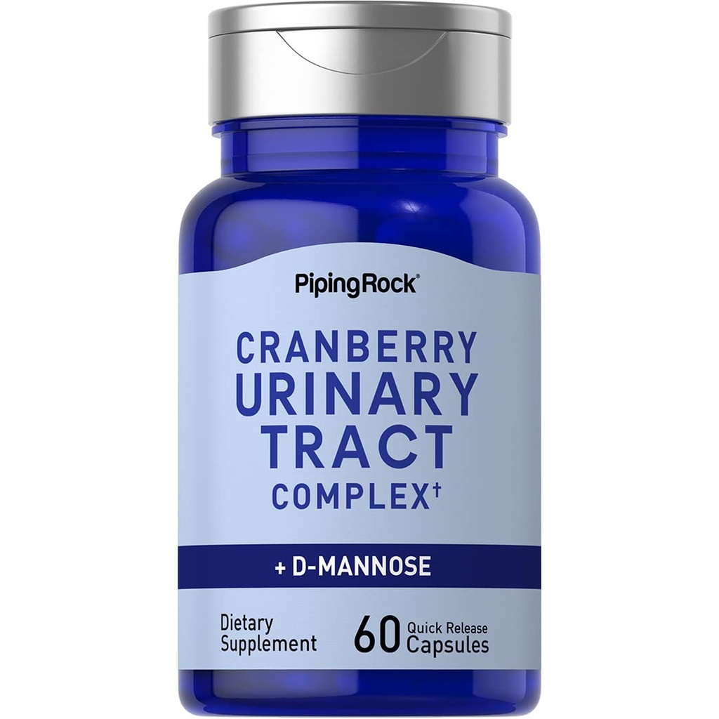 Piping Rock Cranberry Complex Supplemento | 60 capsule | con D-Mannose e miscela probiotica per le donne e gli uomini | Formula urinaria avanzata | Non OGM, Gluten Free