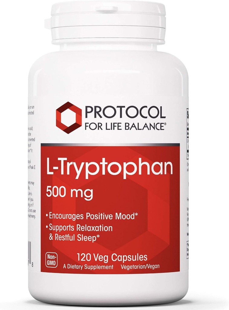 Protocollo per il bilanciamento della vita - L-Tryptophan 500 mg - 120 capsule di veg