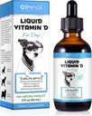 Vitamina D per cani, D liquido per cani, Vitamine del cane D Gocce Promuove l'assorbimento del calcio, Supporta la salute congiunta di Hip & Dog Dental Health - Integratori del cane Vitamine liquide D, Bacon Flavour - 2 Fl Oz