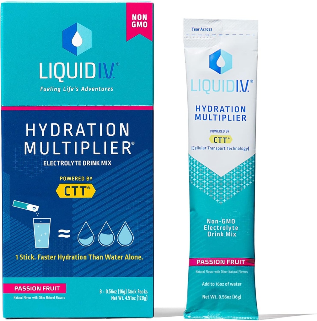 Liquido I.V. Hydration Multiplier Drink Mix - Frutta Passione (8 Stick Packs)
