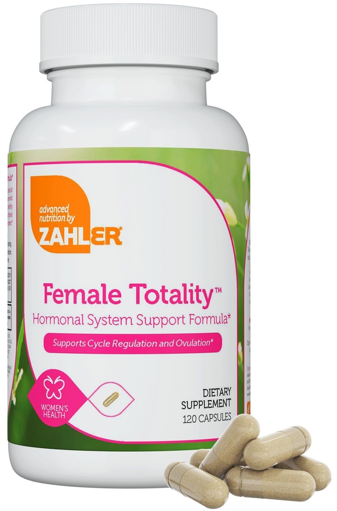 Zahler Totale femminile - Supporto ormone multivitaminico per le donne Supplemento con D-Chiro, Inositol, Dong Quai, Shatavari, Chaste Tree, Santo Basilio, DIM, Iron - Equilibrio ormone per le donne (120 capsule)