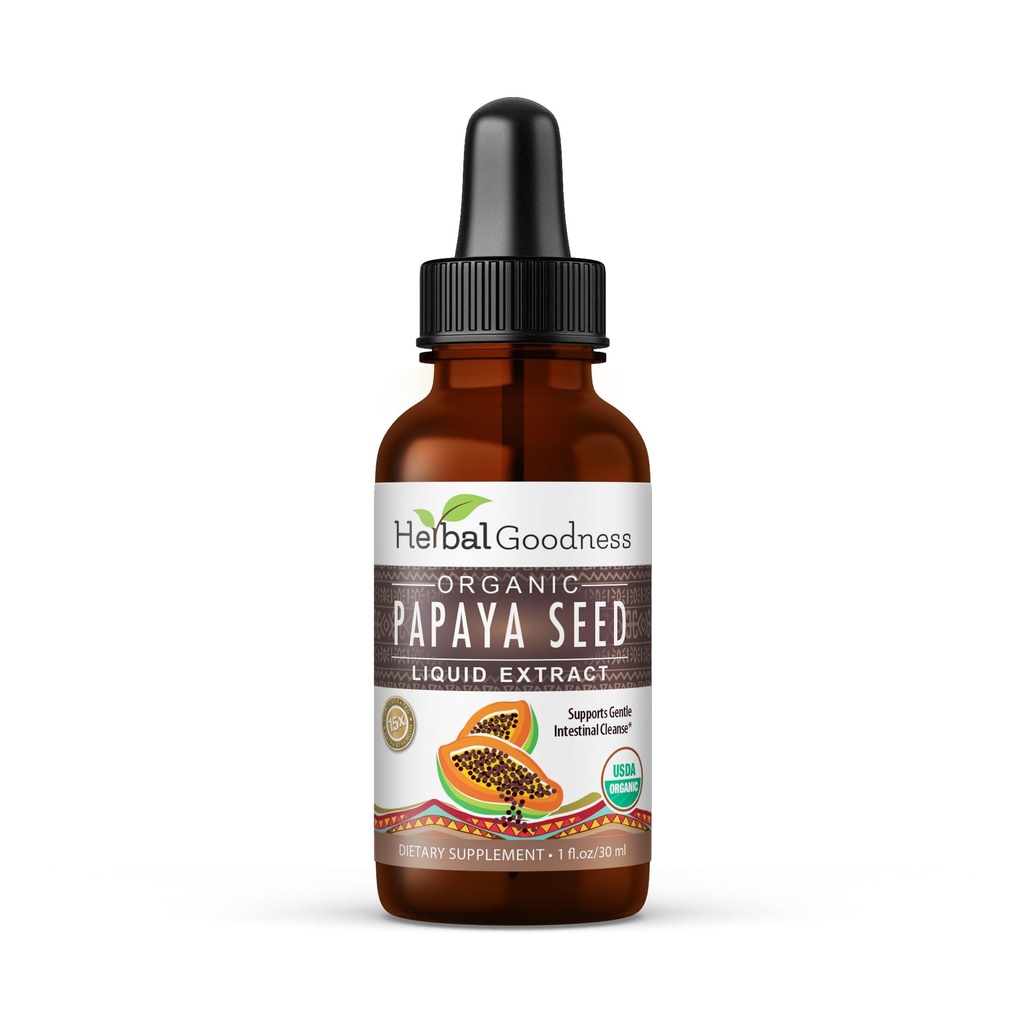 Papaya Seeds 1oz - Organic Superfood for Digestive Enzymes, Gut Health- Non OGM, Raw e Unprocessed for Holistic Wellness