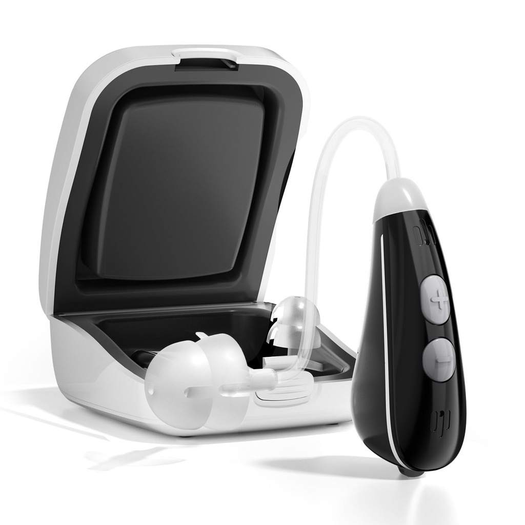 Apparecchi acustici Ceretone per anziani - Nexus OTC Hearing Aids with Superior Sound, Discreet & Light Weight, Great Gift, Black