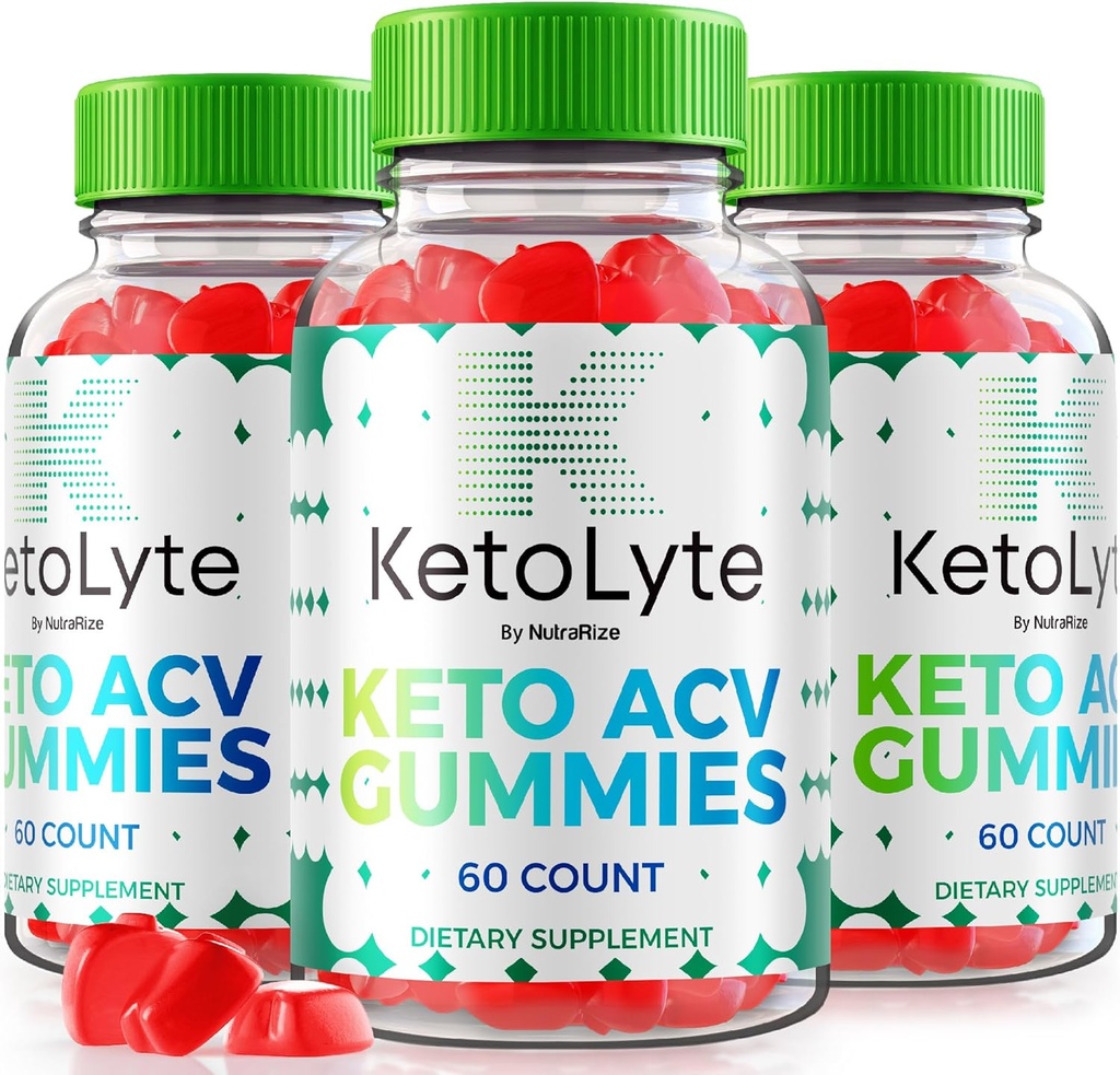 NutraRize (Pack of 3 KetoLyte Keto ACV Gummies, Formula avanzata, Keto Apple Cider Vinegar 1000MG Supplemento, Tutte le vitamine naturali Keto ACV, Recensioni ufficiali di Keto Lyte (180 Gummies)