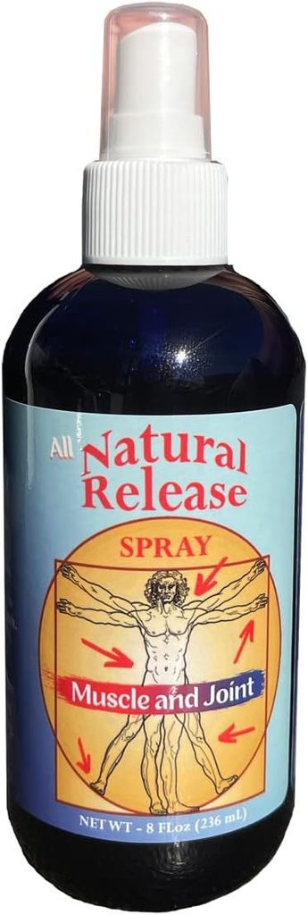 Muscolo di rilascio naturale & Spruzzo congiunto per gli esseri umani - per Sore Back/Knees/HIPS, Crampe notturne, Aches, Strains, Discomfort - Fast Acting, Menthol Free (8 oz)