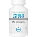 NBI Osteo-K Bone Support | Vitamina D & K Complesso con Calcium Citrate Supplemento | 45mg Vitamin K2 (MK4) per Forte Bone Salute & Funzione | 180ct Veggie Capsule