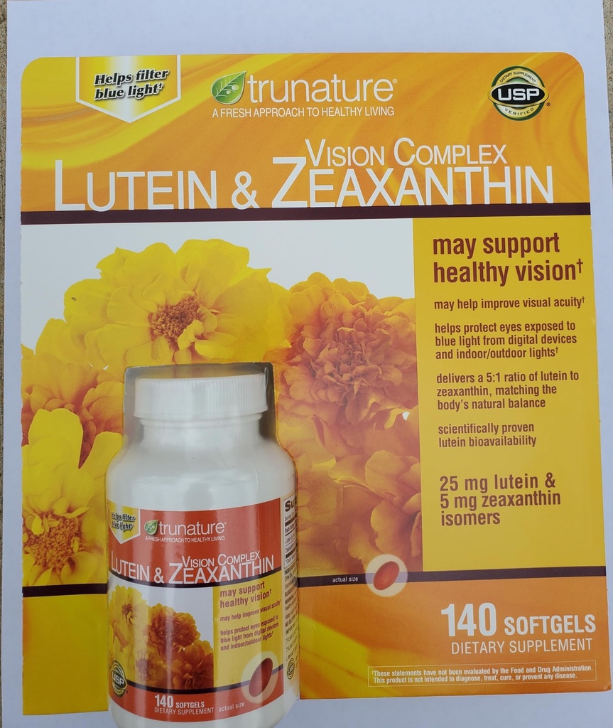 Tru-Nature Vision Complex Lutein & Zeaxanthin, un Bundle di 140 Softgels