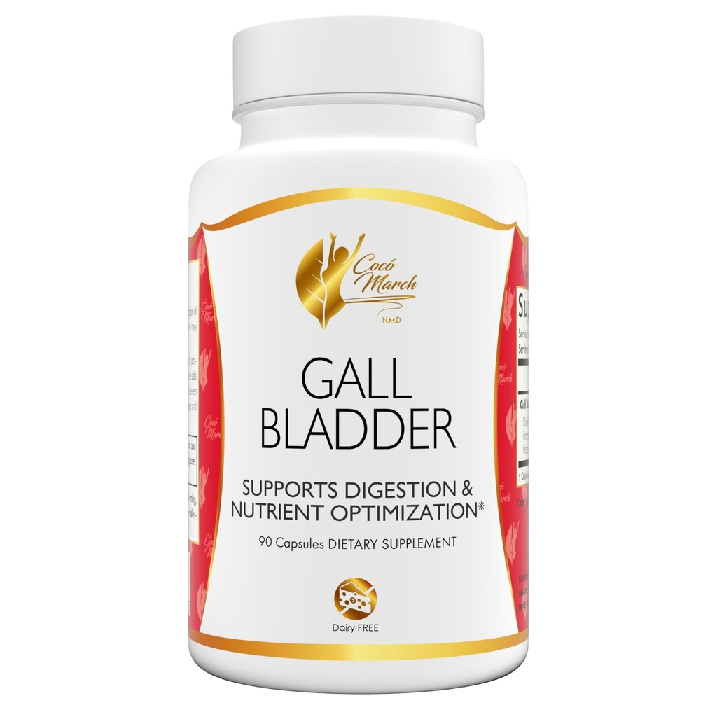 Coco March Gall Bladder Formula-Ideal Dopo la Chirurgia della vescica-Gluten Free, Soy Free, Dairy Free, Keto Friendly, Paleo Friendly, 90 Capsule-90 Supporti Digestione e Ottimizzazione Nutriente