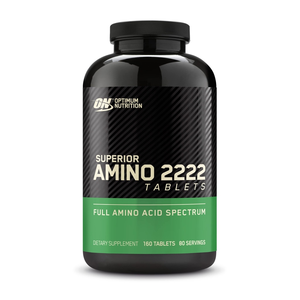 Optimum Nutrition Superior Amino 2222 compresse, Aminoacidi essenziali completi, EAA, 160 conte