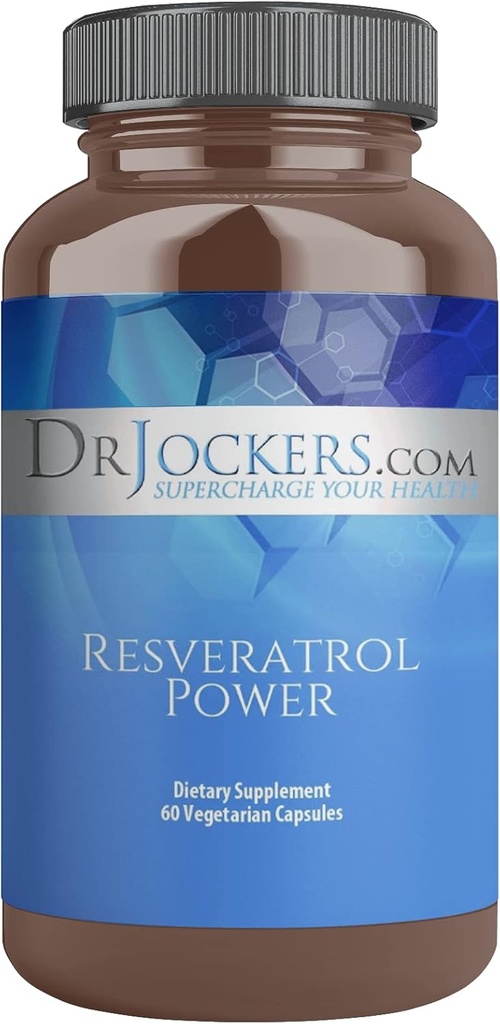 Resveratrolo di Dr. Jockers, con supporto immunitario, Anti-invecchiamento, Importante per la salute della pelle, Trans Resveratrolo, 200 mg, 60 giorni di alimentazione